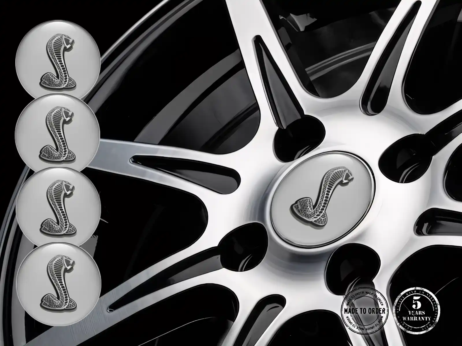 Shelby Decalcomania Cupola Custom Stile Loghi Cerchio Pregiati